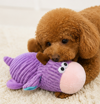 1pc Adorable Animal Design Dog Plush Toy - Interactive