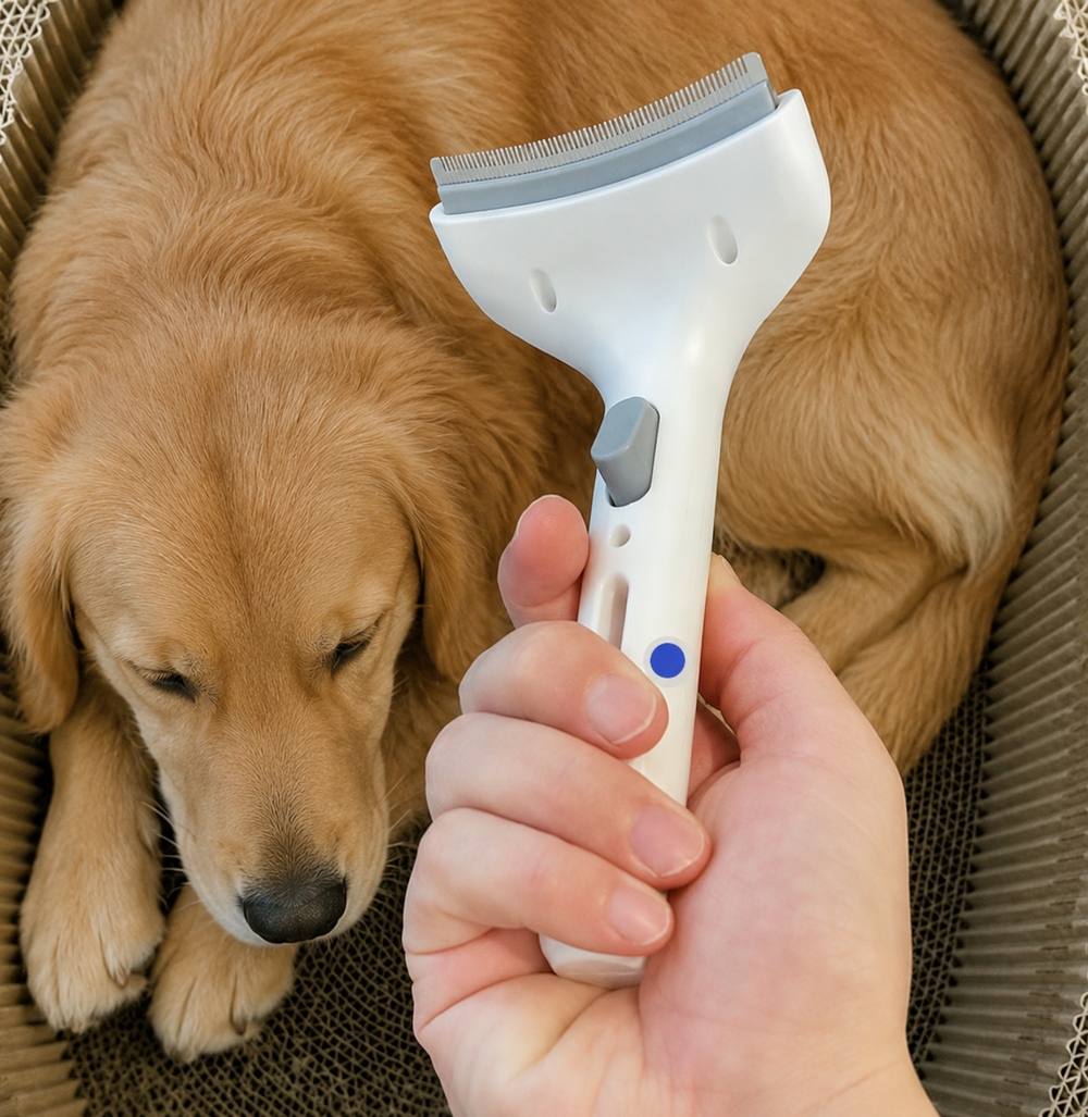 1pc Deshedding Tool for Dogs - Wide Curved Undercoat